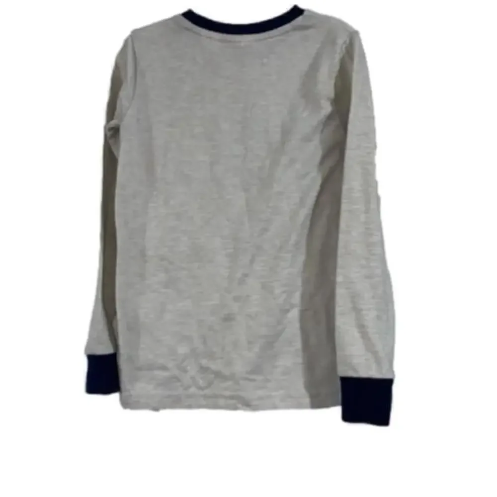 ⭐️3/$20 Boys Dearfoams Super Soft Grey Lil Bear Long Sleeve Pajama Tee Medium